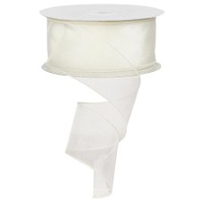 2.5 Inch Ivory Sheer Organza Wired Ribbon, 50 Yards Per Spool (Lot of 1 Spool) SALE ITEM